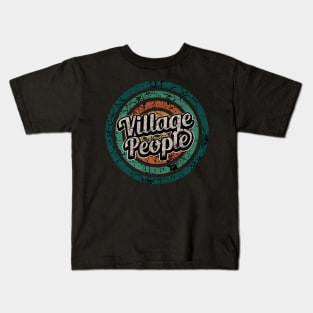 Village People // Retro Circle Crack Vintage Kids T-Shirt